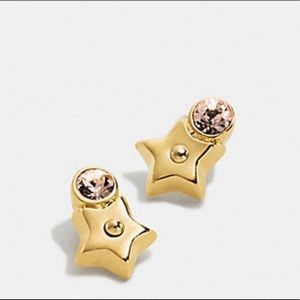 COACH STAR AND STONE STUD EARRINGS